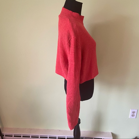WILD FABLE ORANGE KNIT CROPPED LONG SLEEVE SWEATER SIZE XL - Picture 4 of 5